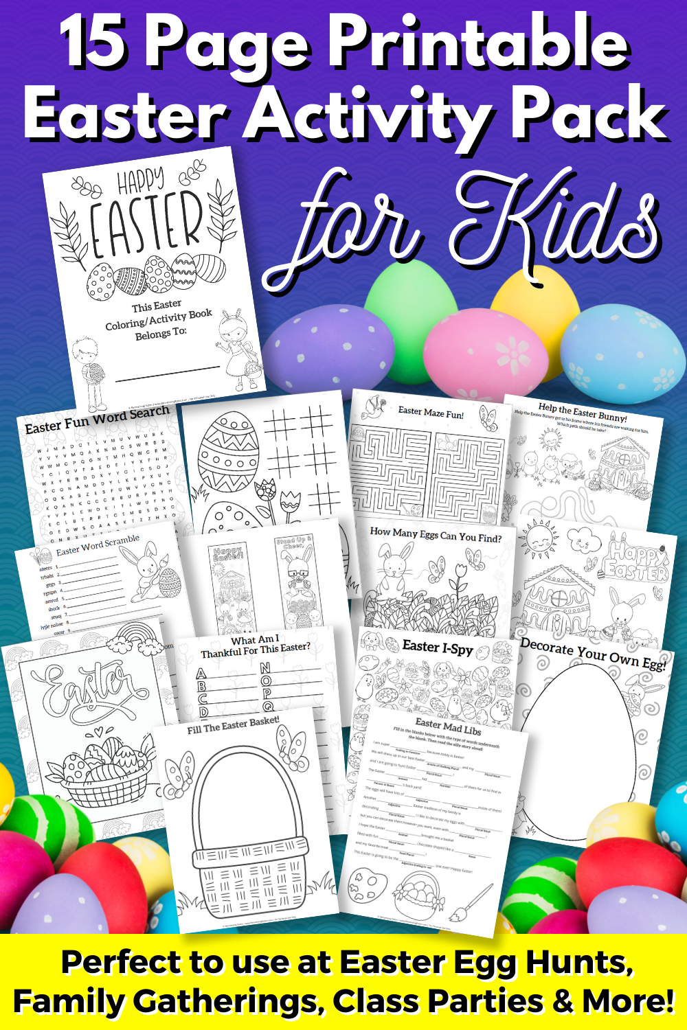 Printable Easter Activity Pack for Kids! - For Instant Download